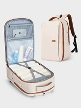  Laptop Backpack for Women, Large Travel Backpack Airline Approved with Luggage Strap, Water Resistant College Work Bag for Men 