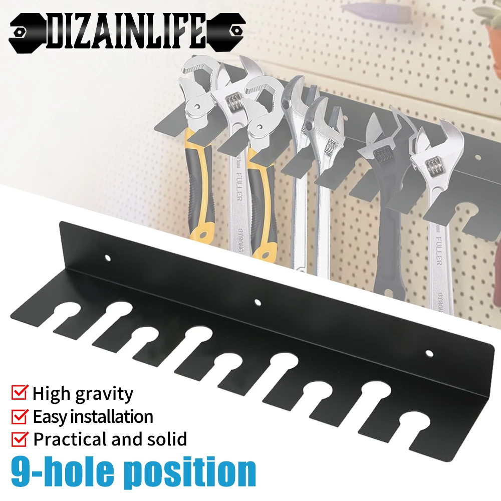 Wrench Storage Metal Rack Wall Mounted Pliers Screwdrivers Metal Holder Hand Tools Storage Rack Tool Organizer Shelf
