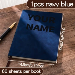 Customizable Softcover Notebook - Stylish and Durable for School, Work, and Gifts (Blue)
