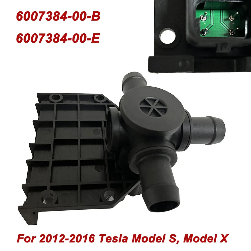 New 6007384-00-B 6007384-00-E 3 Way Electric Heater Control Coolant Valve for 2012- Tesla Model S/X 600738400B 600738400E