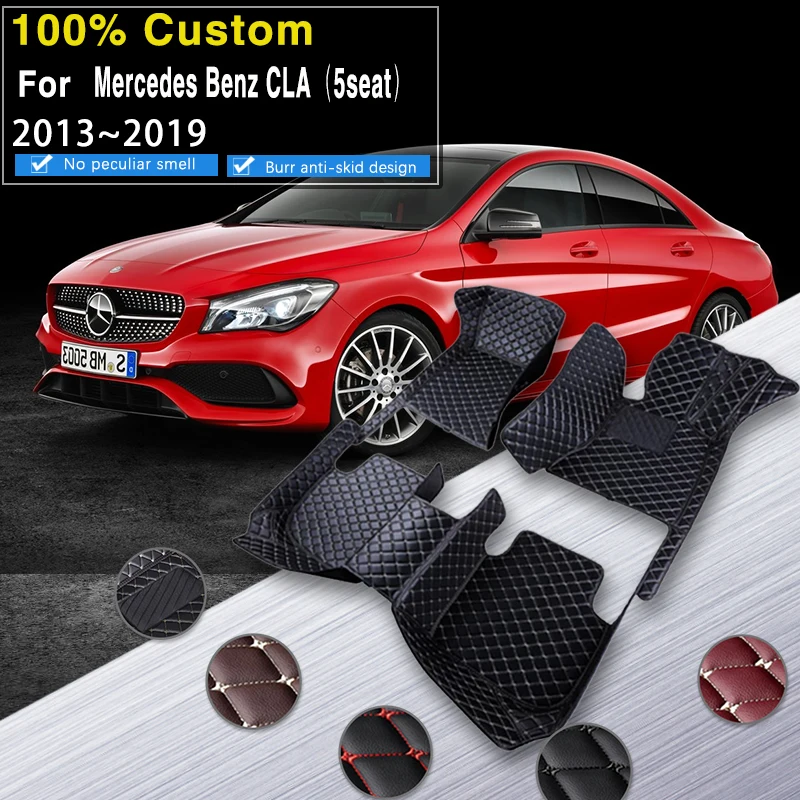 Car Floor Mats For Mercedes Benz CLA C117 20132019 Antidirt Pad Auto