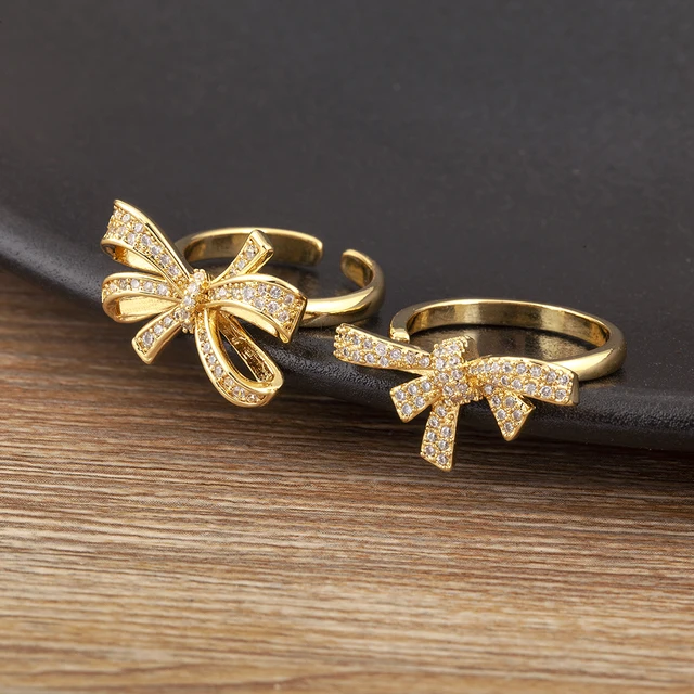 87887-746ce7.jpg Nidin – bagues ouvertes rétro en forme d'arc romantique, 5 Styles réglables pour femmes et filles, bijoux fantaisie en Zircon brillant, cadeaux d'anniversaire, nouvelle collection