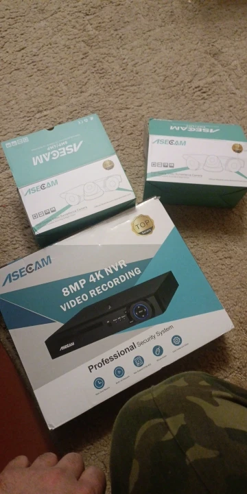 New 4K Security Camera System 8MP Audio Mic CCTV POE NVR AI Color Night Home Video Surveillance Camera Outdoor Set photo review