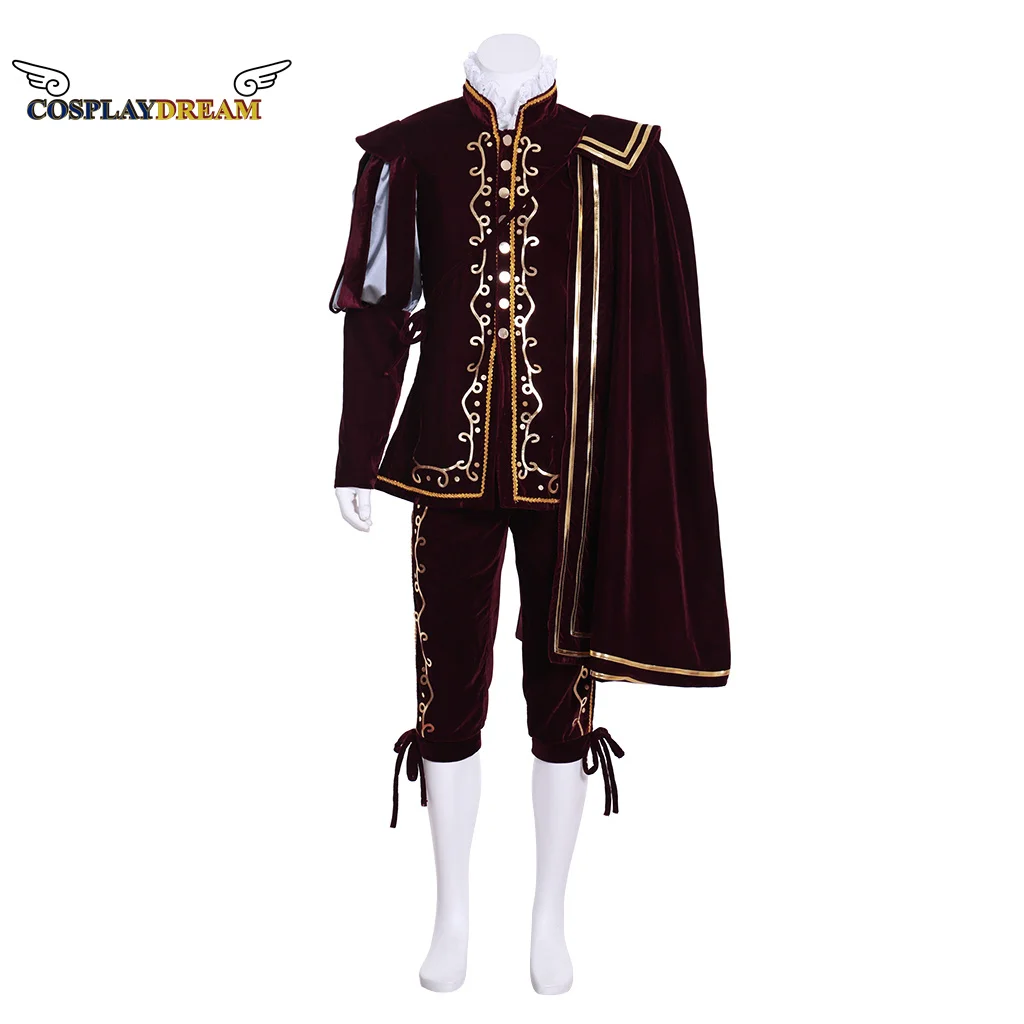 Disfraz de Tudor Medieval renacentista isabelino para hombre, ropa de