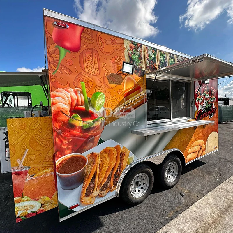 Commercial Street BBQ Food Trailer Mobile Kitchen Food Cart Towable Food Truck Fully Equipped Kitchen for Sale AU USA