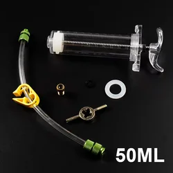 Tubeless Tire Sealant Injector Kit with Measuring Scale and Valve Core Tool (Green 50 ml)