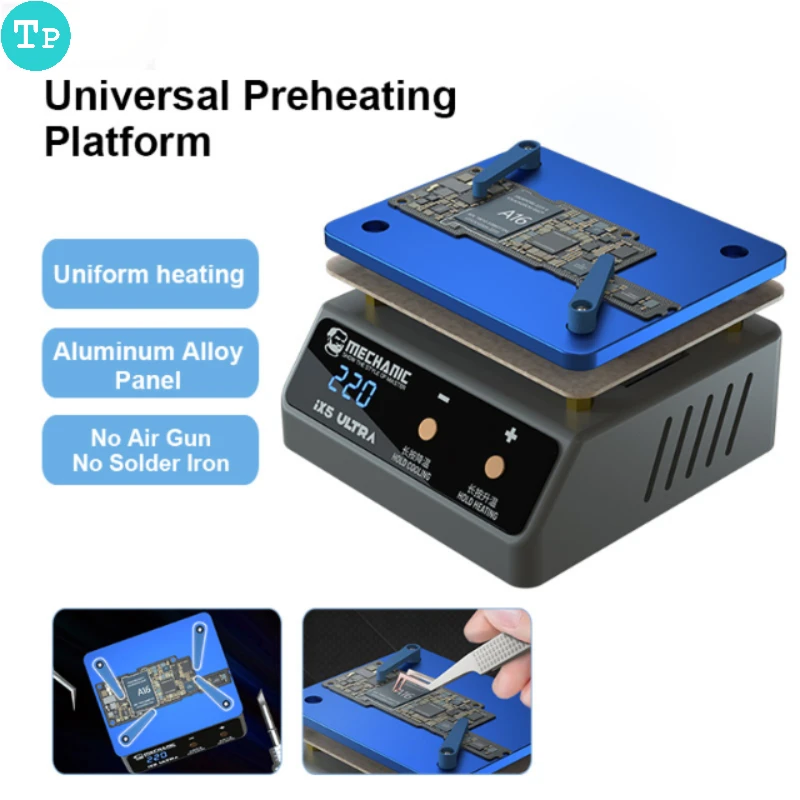 Tp MECHANIC iX5 Universal Preheating Platform for Mobile Phone Motherboard Layered IC Chip Tin Planting Glue Removal Station t mechanic universal preheating platform for mobile phone motherboard layered ic chip tin planting glue removal station