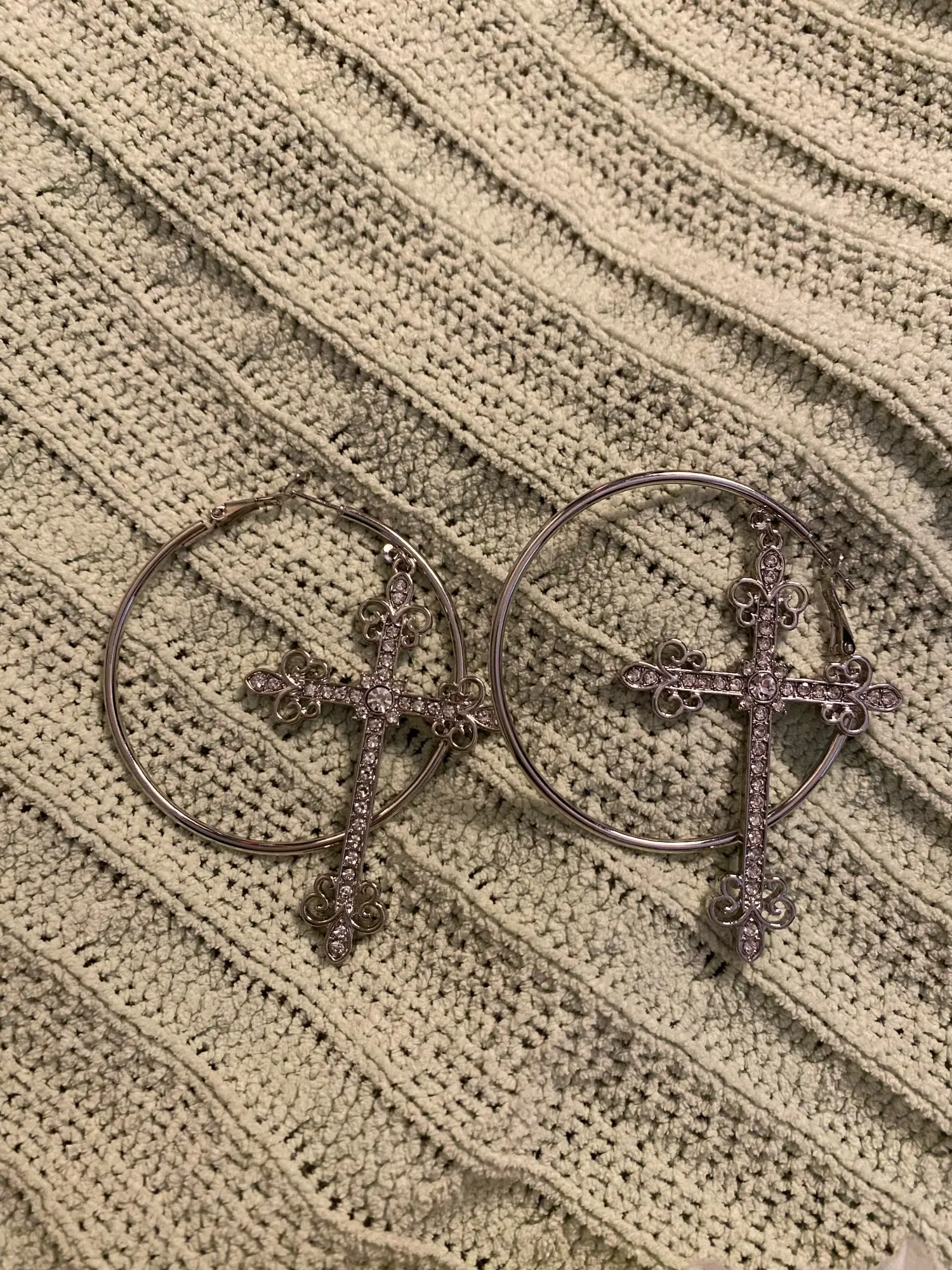 Y2k Cross Earrings, customer photo