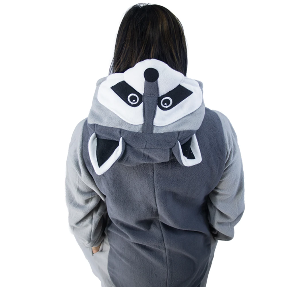 Gray Raccoon Kigurumi Onesies Anime Cartoon Pajamas for Women Men Halloween Christmas Cosplay kigurumi pajamas onesies cosplay pajamas onesies
