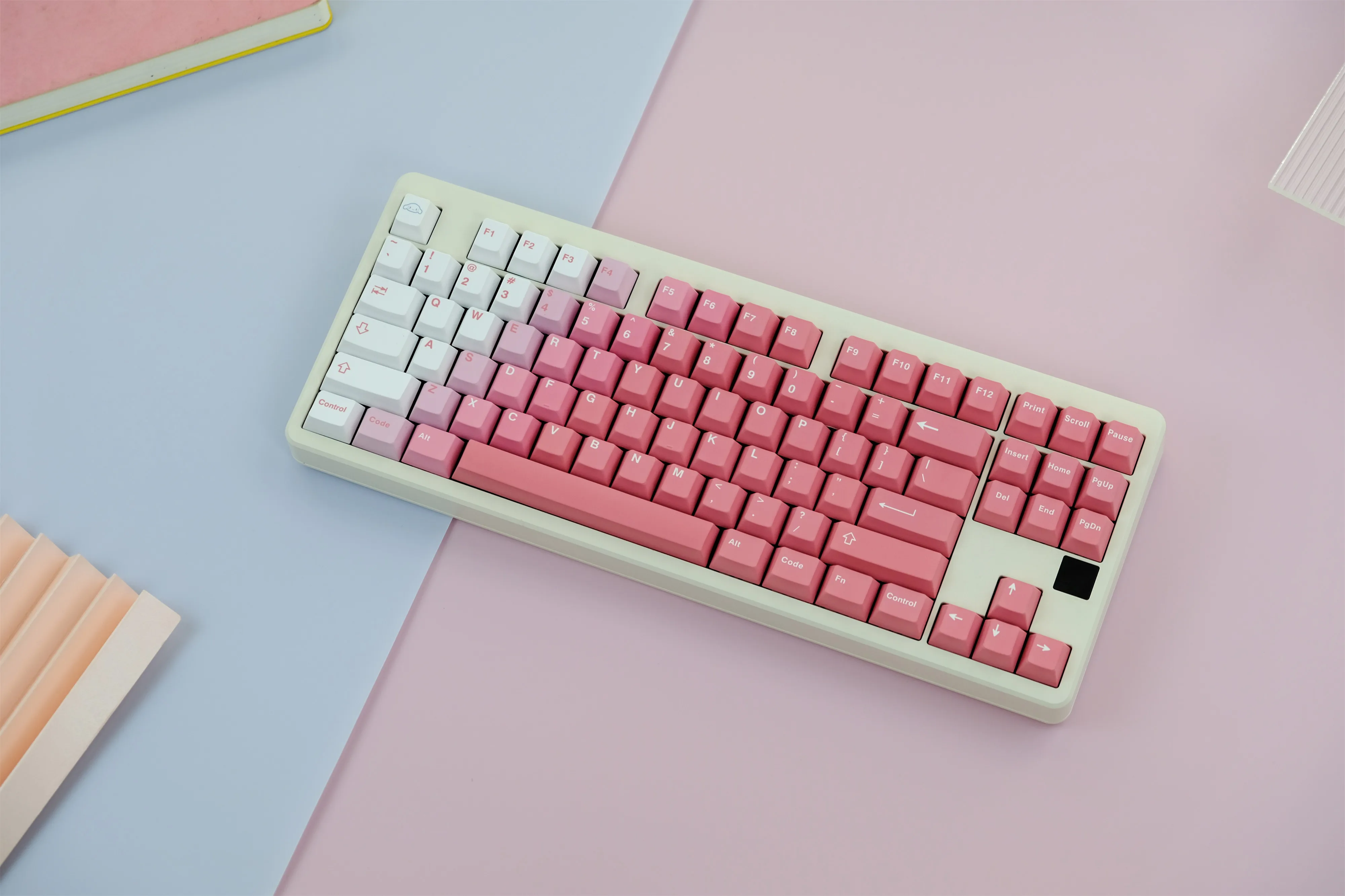 GMK Pink Gradient Keycaps, 134 Keys PBT Keycaps Cherry