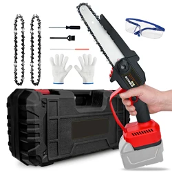6 Inch 450W Cordless Chainsaw For Milwaukee 18/20V Li-ion Battery Woodworking Garden Tool Mini Handheld Electric Pruning Saw