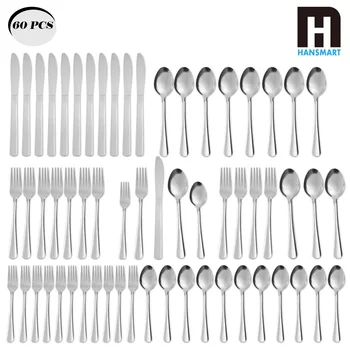 60-Piece Stainless Steel Flatware 1