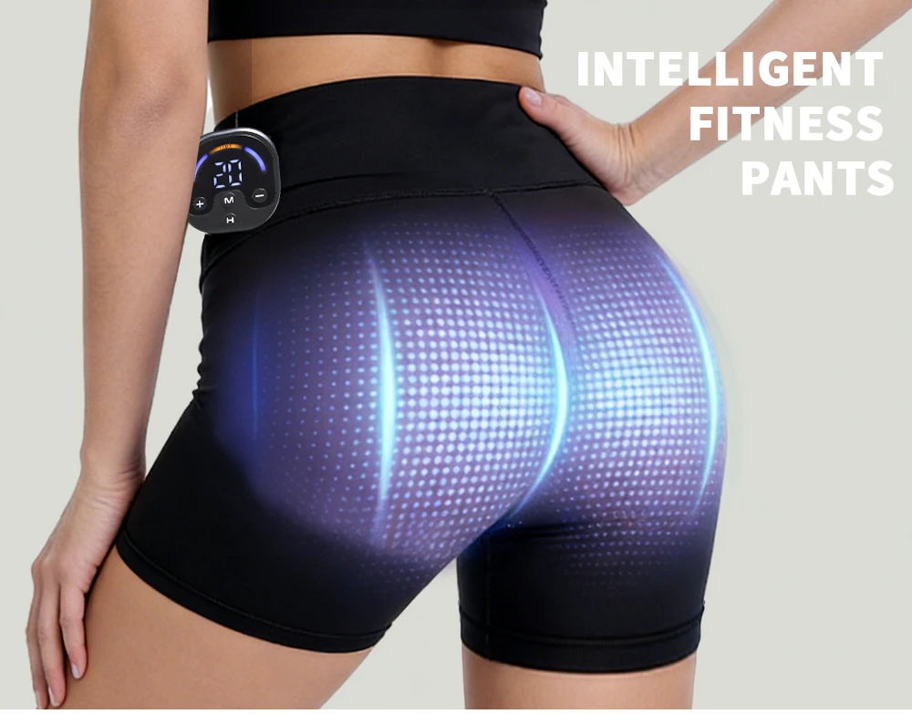 EMS Shaping Yoga Shorts Smart Microcurrent Rechargeable High Elastic Buttock Trainer Fitness Pants for Men Women Gym Running Adcfc809bebb647c4a1b882ac63a4157fl
