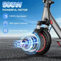 AOVOPRO LP10 double Absorption des chocs Scooter électrique 35 KM 10 pouces 35 KM/H vitesse supérieure régulateur de vitesse lumière LED trottinette électrique 4