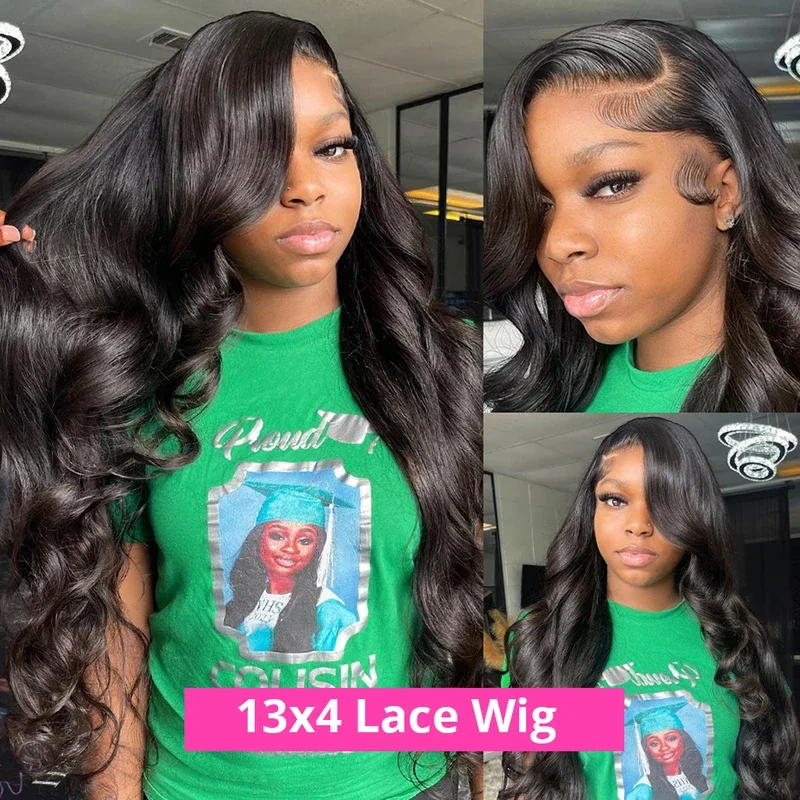 40-inch wavy curl 13x6 HD lace front wig, 100% human hair, pre-plucked hairline, suitable for women, 13x4 lace front wig, 250 de