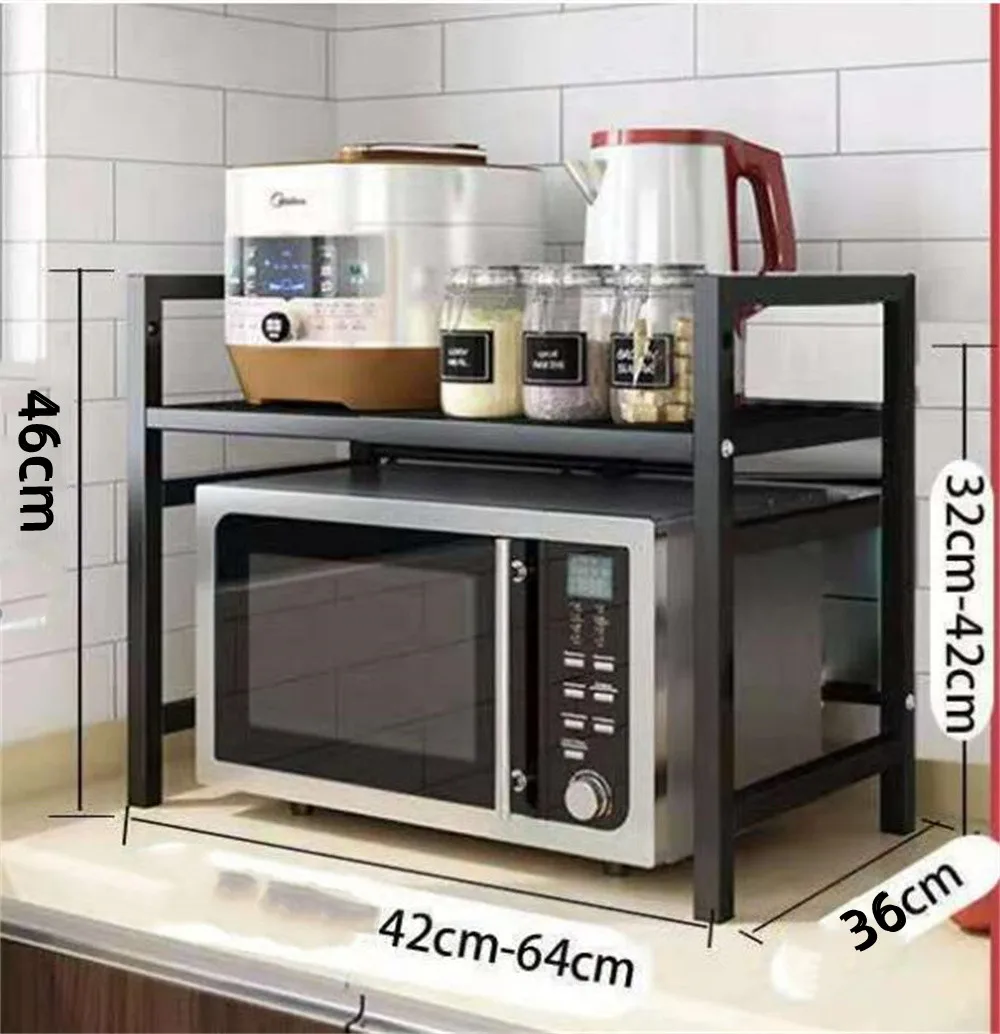 AdjustableMETALMicrowaveRackMultifunctionalMicrowaveRackKitchen