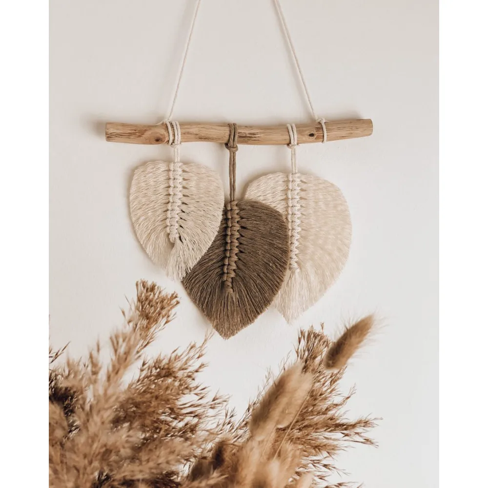 

Macrame Decorative Leaf Wall Ornament, Living Room Decor, Balcony Accessory