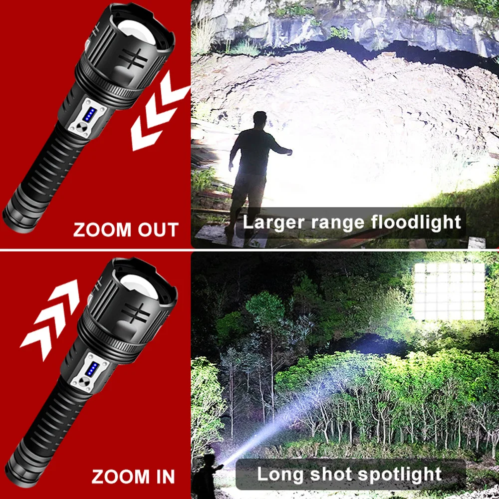 Lampe de Poche, Linkax Lampe Torche LED Ultra Puissante Zoomable