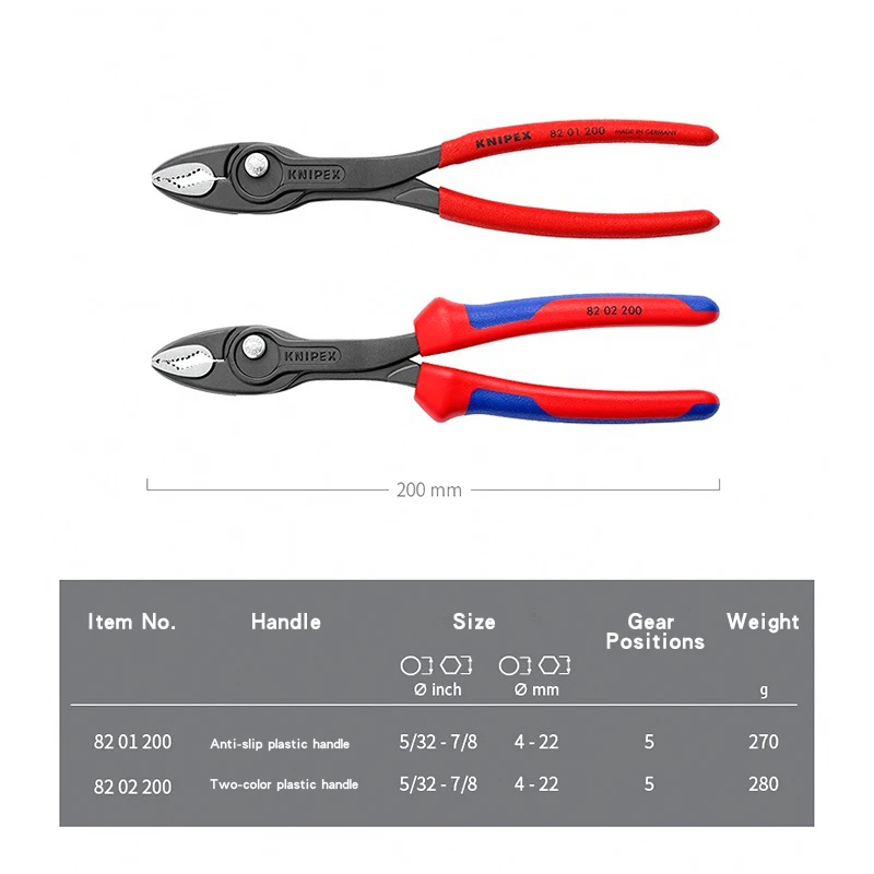 KNIPEX TwinGrip®, Slip Joint Pliers, Products