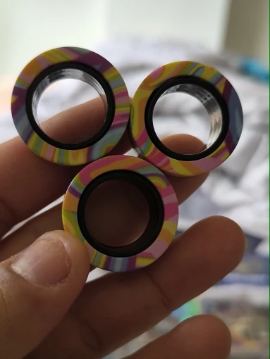 Magnetic Rings Fidget Toy Set Adult Fidget Magnets Spinner Rings Fidget Pack Great Gift for Adults Teens Kids (3PCS) photo review