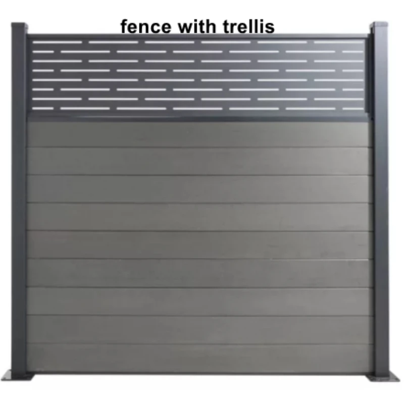 Eco-Friendly Wood Plastic Composite WPC Fence Panels for Garden Privacy and Modern Outdoor Fencing