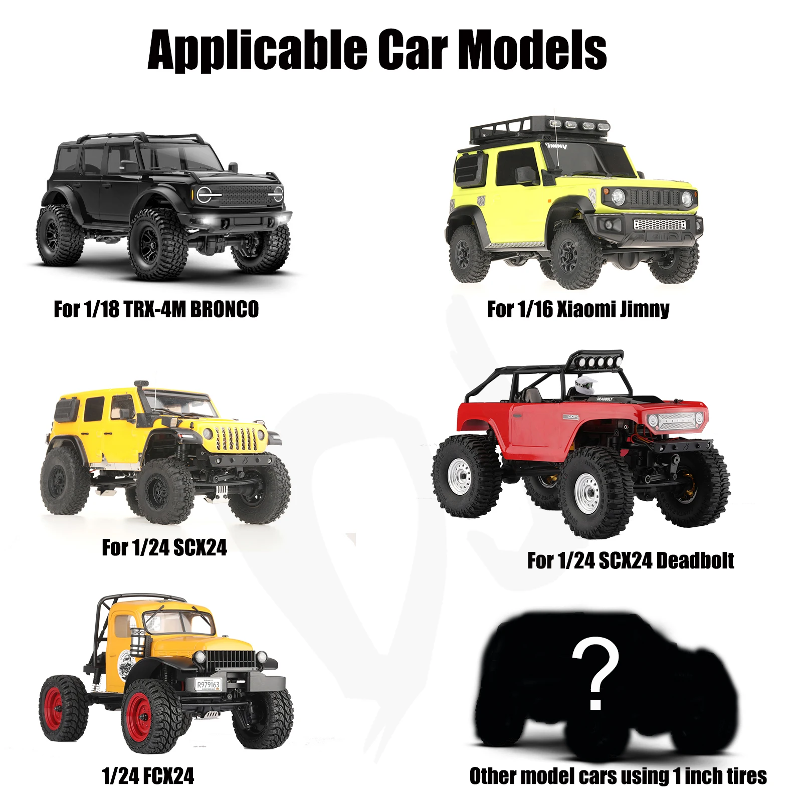 RCカーアクセサリー For FCX24 For SCX24 For Enduro24 For TRX4M 1.0インチ ネガティブ 1/18～ RCカーアクセサリー For FCX24 For SCX24 For Enduro24 For TRX4M 1.0インチ ネガティブ