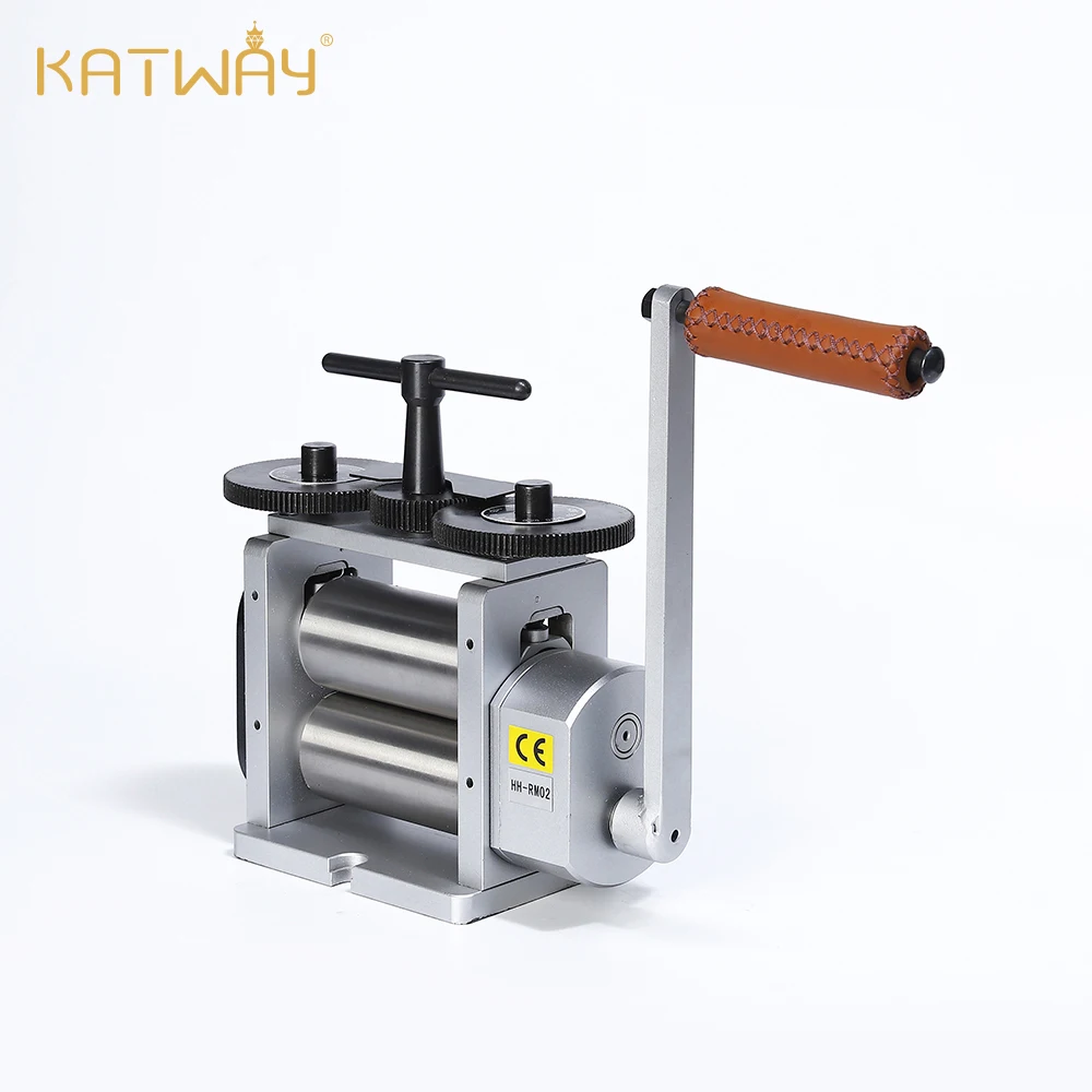 KATWAY 실버 롤링 밀 보석 공예 조각기 도구 링 제작, 주얼리 타각기, 130mm 플랫 메탈 골드 HH-RM02D