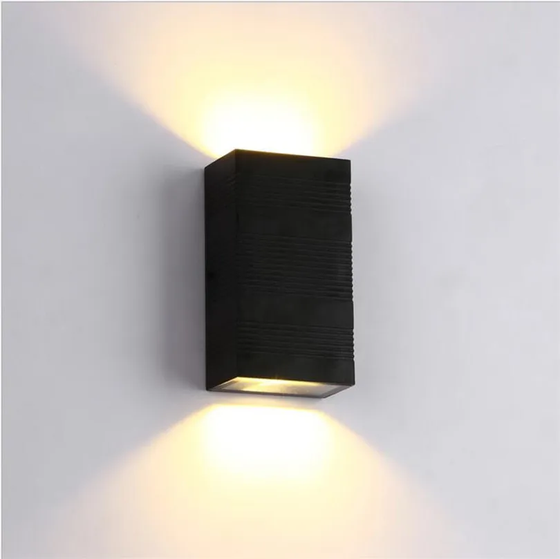 

12W LED Wall Light AC85V-265V Outdoor Waterproof Aluminium Home Decoration Up Down Wall Lamp Living Room Bedroom Stairs Lighting