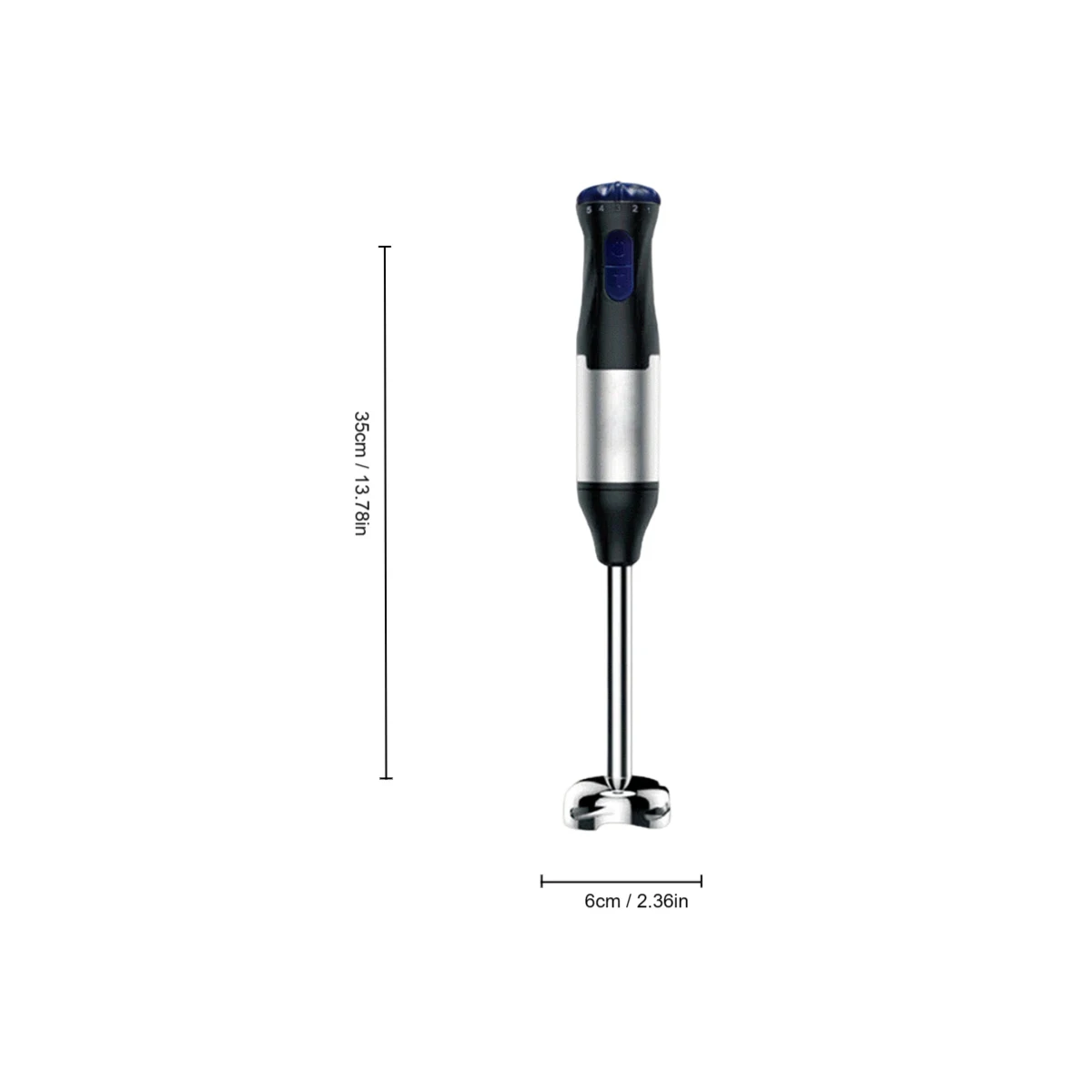OWJHE 4-in-1-Handmixer, 1000 W, leistungsstarker Stabmixer aus Edelstahl, 700 ml Rührbecher, 500 ml Prozessor, Schneebesen – Detail 8