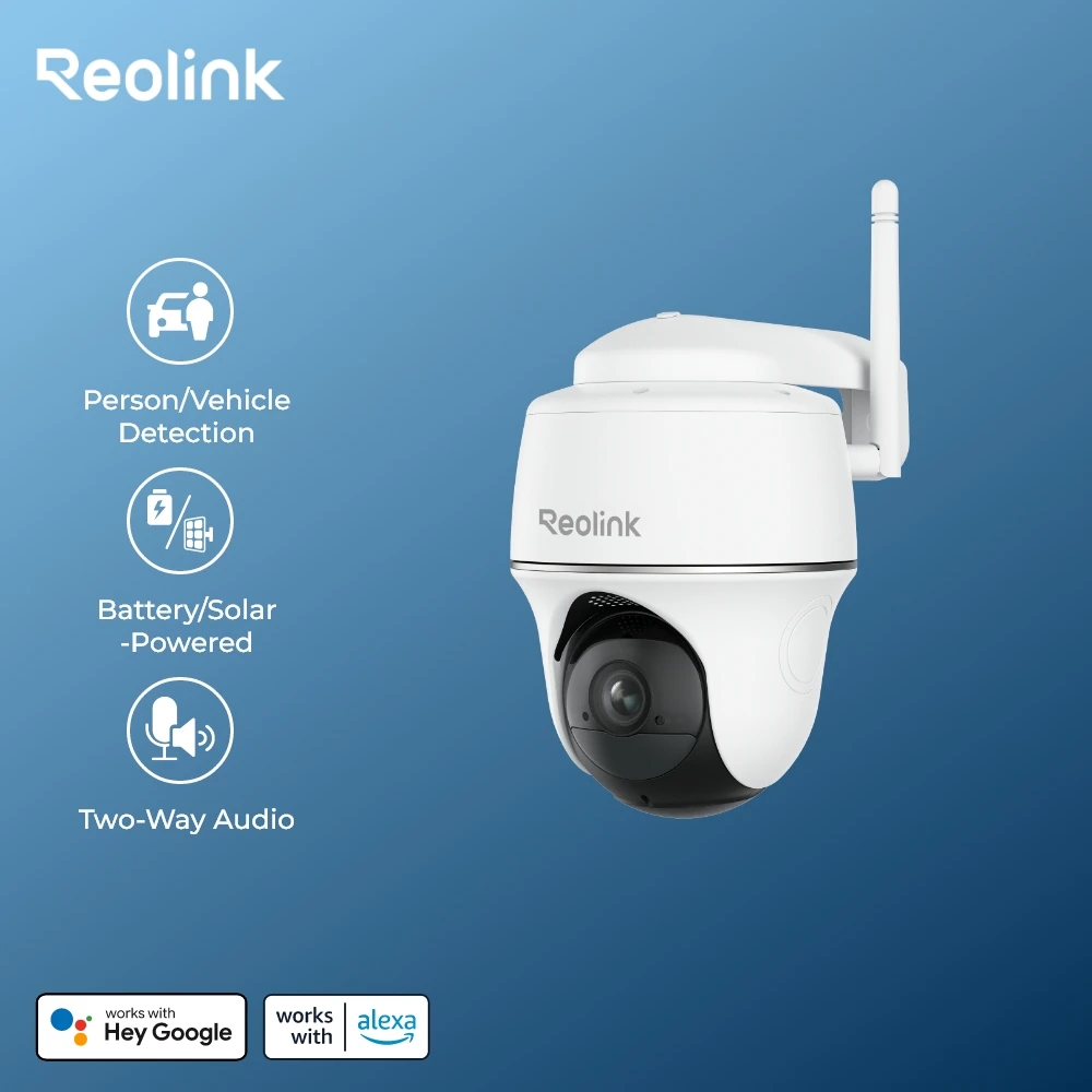 Reolink Argus 3MP PT WiFi Security Camera Outdoor Solar/Battery