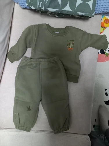 Winter Baby Clothing Set - Fleece Pullover and Pant Suit for Kids 0-5 Years photo review
