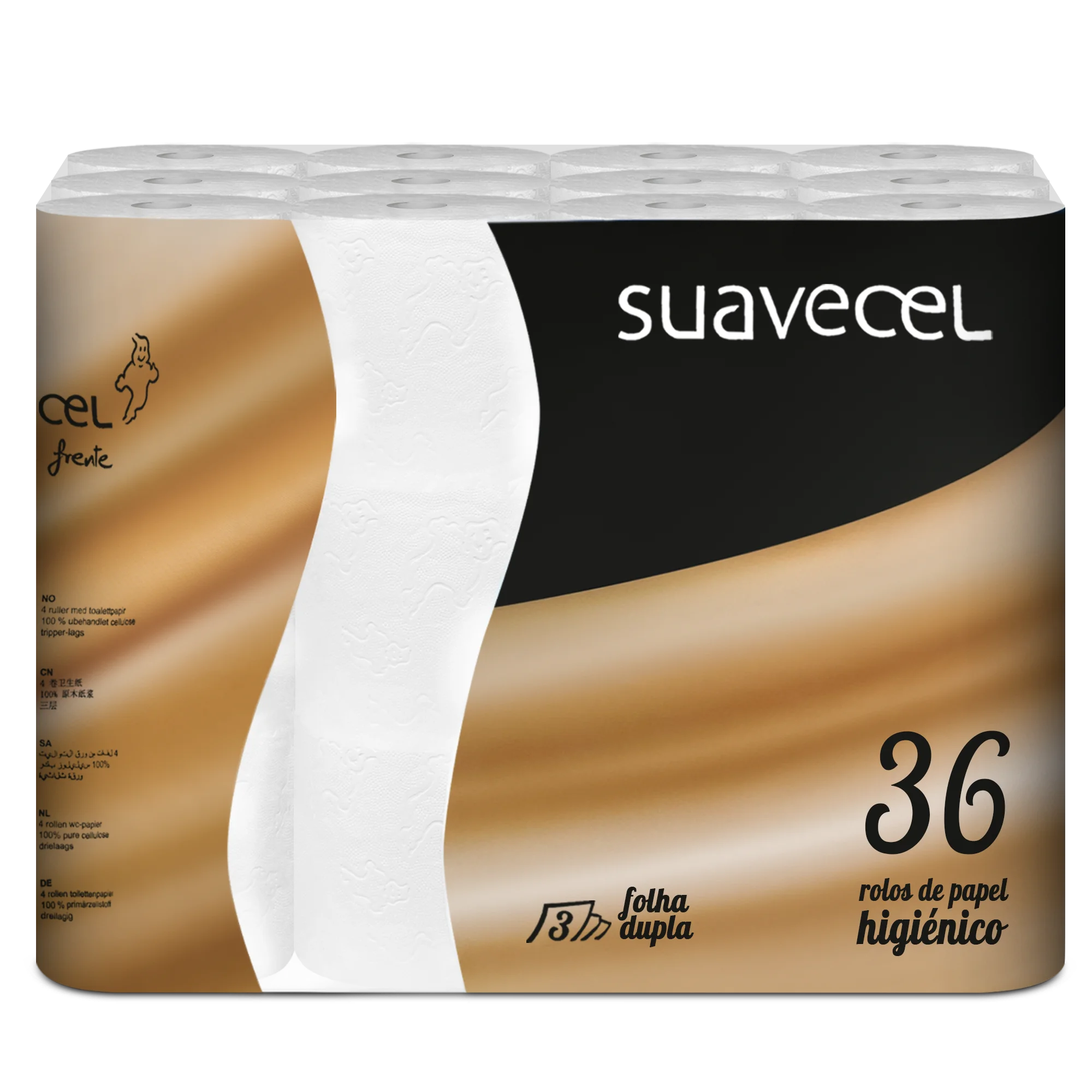 Papier toilette triple couche de qualité supérieure, haute résistance, durabilité et douceur, 3 couches, 36 rouleaux