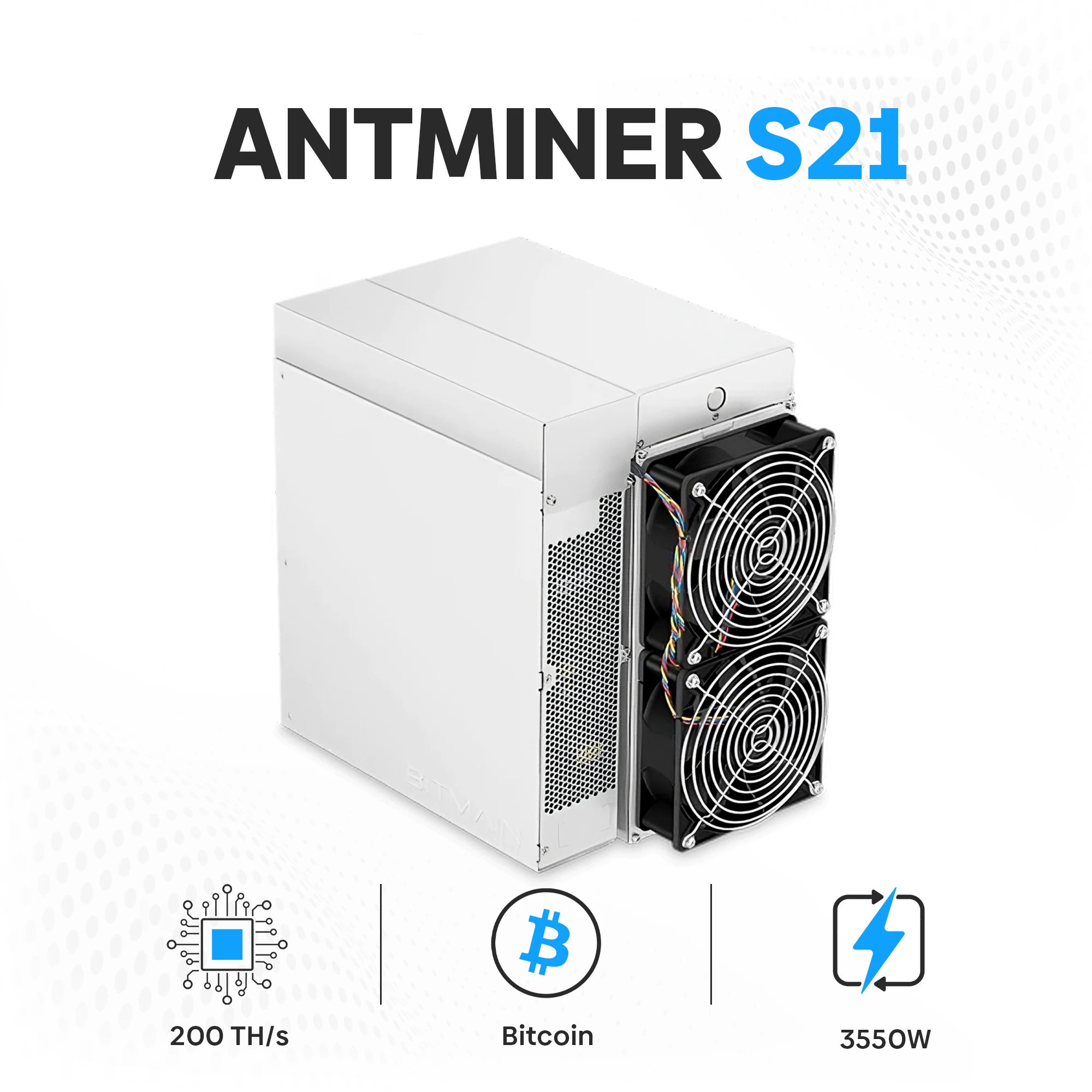 

Лучшая сделка 100%, Майнер BITMAIN ANTMINER S21 BTC (200TH)