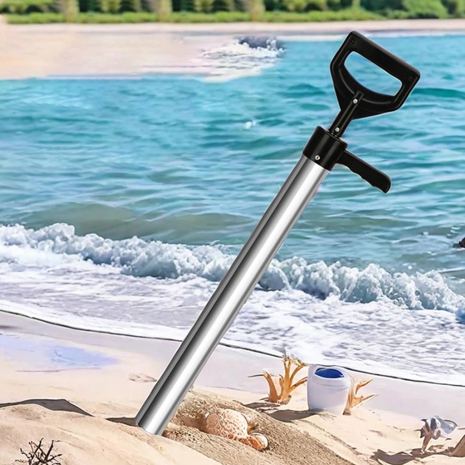 Stainless Steel Shrimp Pump - Sand Suction Tool For Clams & Lugworms, Beach Fishing Gear (Size S)-500592