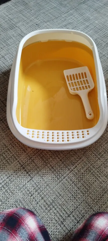 Half-Closed High-Capacity Cat Litter Box, Anti-Splash Design with Durable Filter, Perfect for Home Indoor Use, Keeping Your Space Clean and Fresh photo review