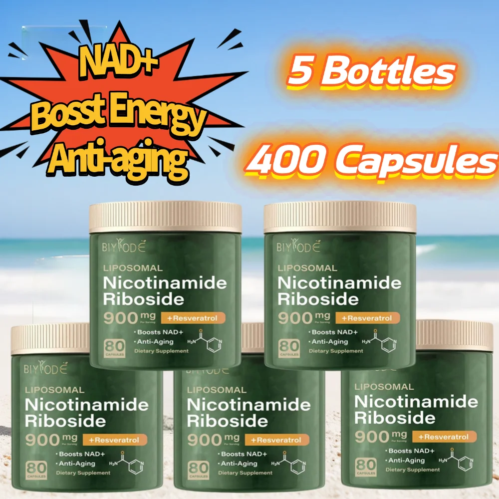 Family Set NAD+ Boost Energy Anti-aging Niacinamide Pure Natural Capsules Lighten Nourish Eliminate Wrinkles 5 Bottles anti aging cell booster,energy booster,nad supplement