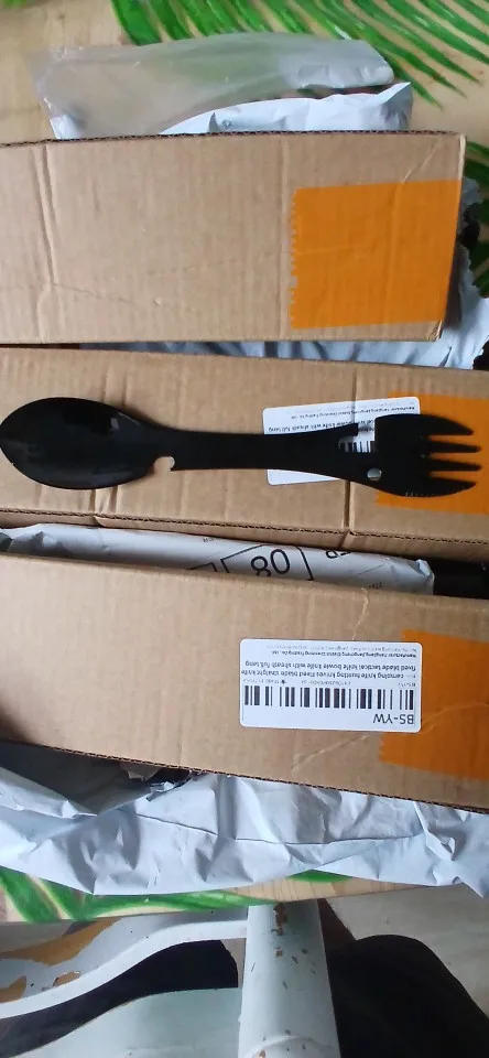Outdoor Survival Tools 5 in 1 Camping Multi-functional EDC Kit Practical Fork Knife Spoon Bottle/Can Opener photo review