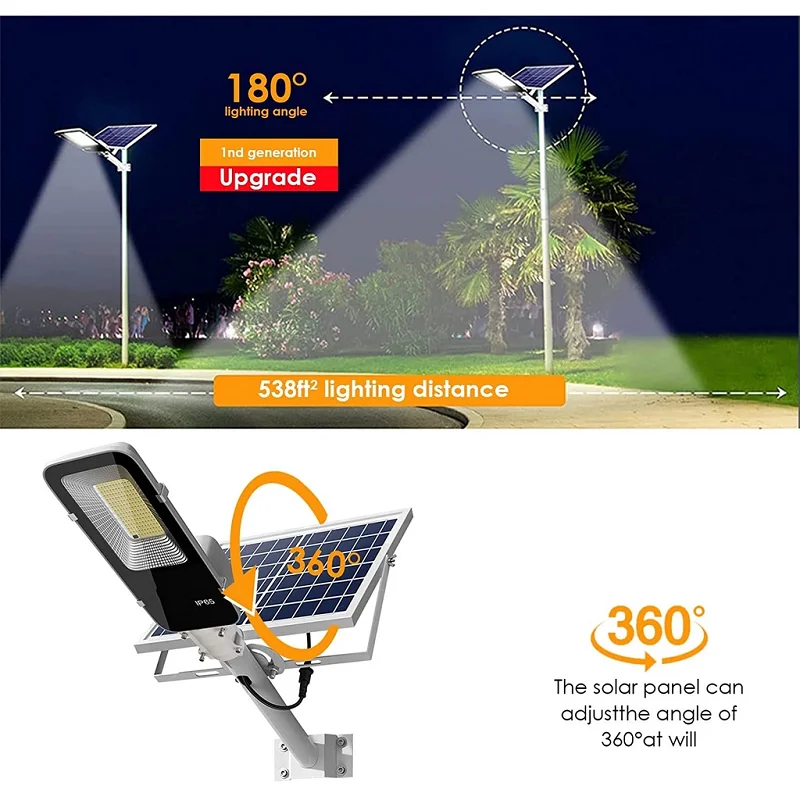 Led Street Lamp Led Lamp Led Wall Light 290led Split Solar Street Light Waterproof LED Solar Street Light Backyard Street Lamps Security Flood Lighting Wall Lamp