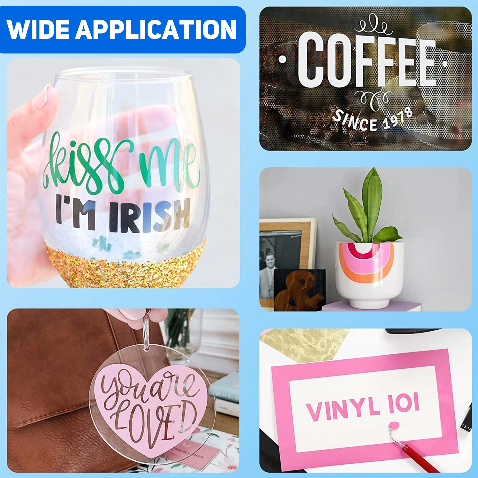 10/20/30/40pcs Adhesive Vinyl 12inch*12inch Permanent Vinyl For Cricut Machine For Signs Scrapbooking Car Decal