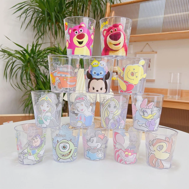 Disney Princess Cups Frozen 2 Elsa Mickey Mouse Milk Cup AS Crystal Cup  Kids Toothglass Cartoon Pixar Mermaid Minnie Mouse Cup