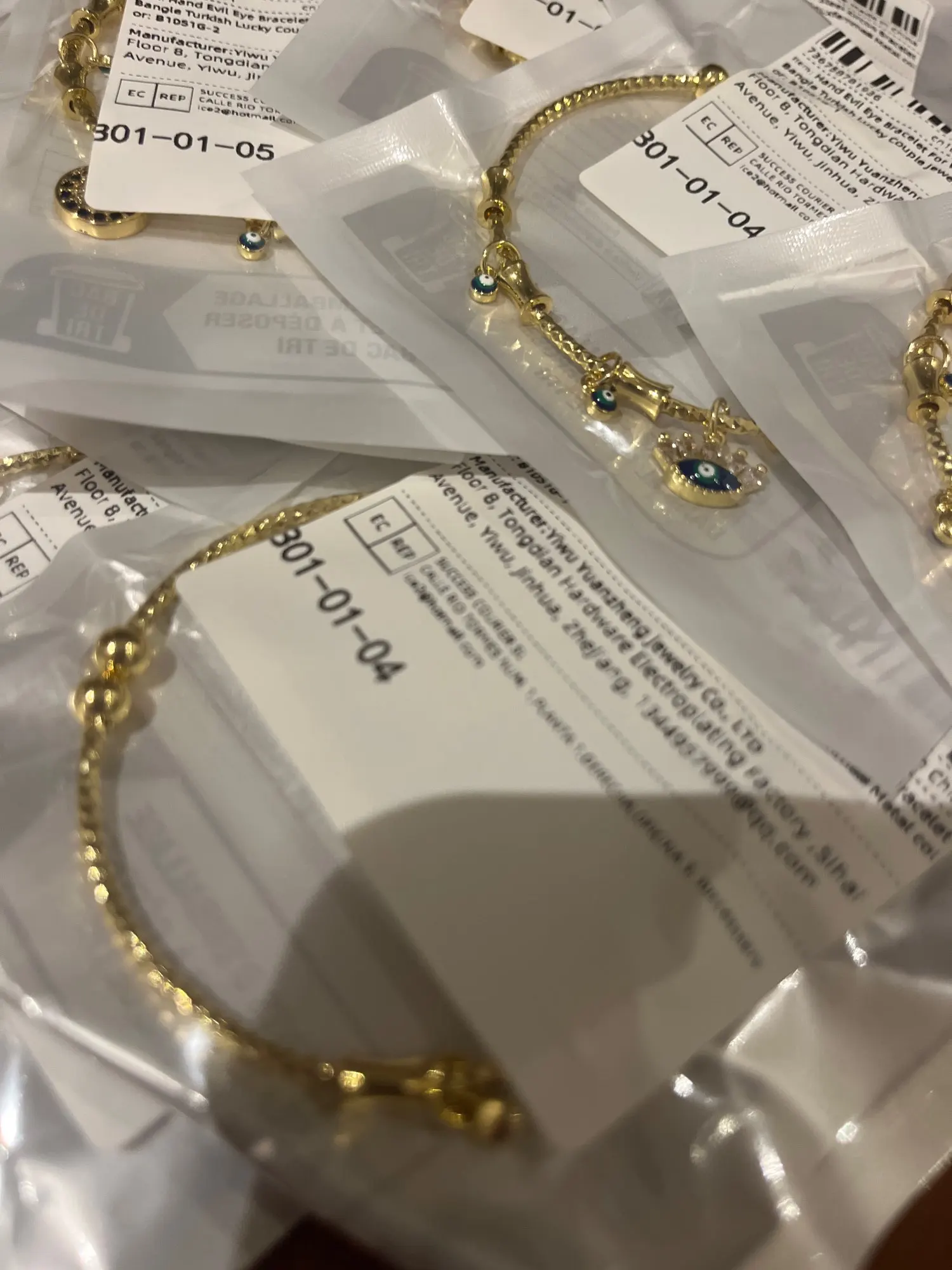 Gold Evil Eye Bracelet | Elegant Gold Bangle photo review