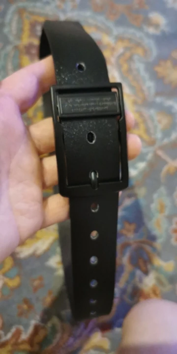 MIDNIGHT SOVEREIGN™ – Black Buckle Genuine Leather Belt photo review