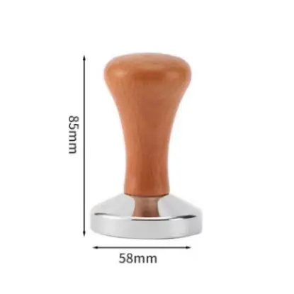 Coffee Tamper Powder Hammer Pressing Wooden Handle Distributor Maker and Espresso Mat Powder Hammer Tampers 51mm/53mm/58mm coffee tamper