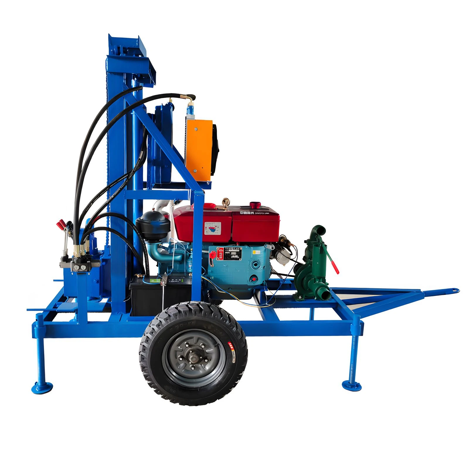Factory direct sales of diesel hydraulic drilling rigs, 100m ultra-deep water well drilling rigs 3