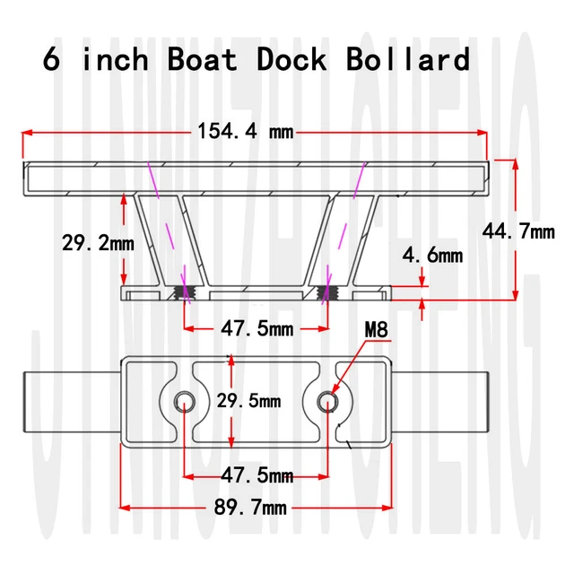 6 inch Boat Accessories Marine 316 Stainless Steel Mooring Cleat Marine  Boat Yacht Dock Bollard - AliExpress