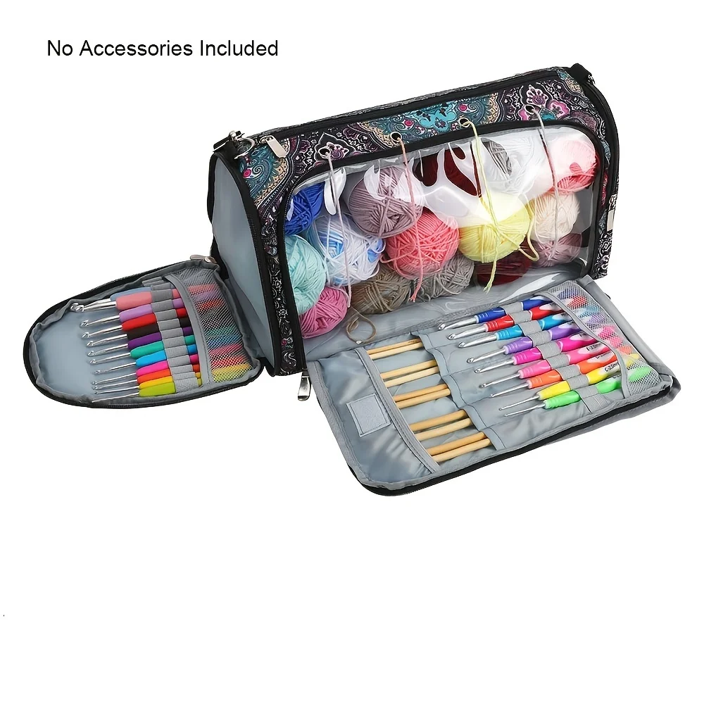 1pc Knitting Yarn Organizer Storage Bag For Organization Large Capacity Crochet Tote Bag