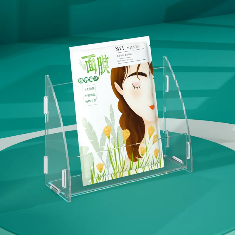 Clear Acrylic Display Stand For Facial Mask Cosmetic Bathroom Rack Skin Care Product Display Storage Rack Multi-Layer Organizer 3