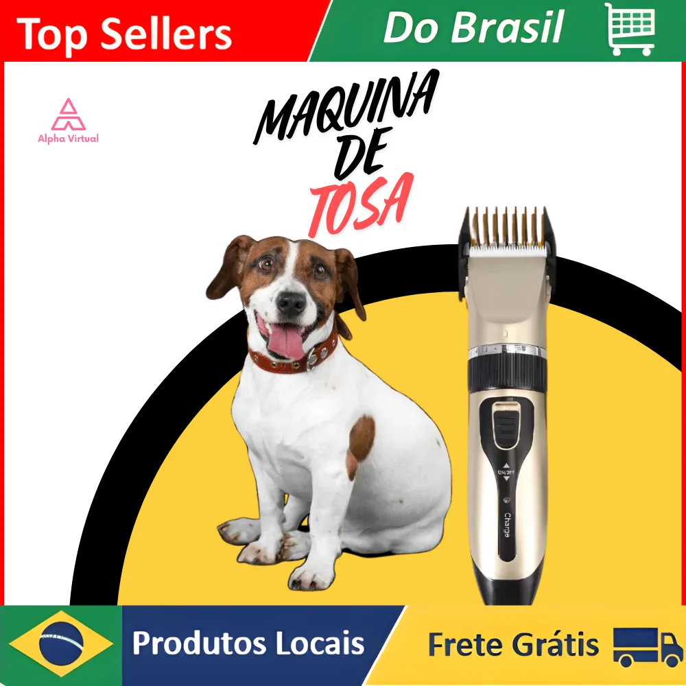 Máquina De Tosa Profissional Recarregável Cães Gatos Pet Cor Dourado Barbeador Para Animais De Estimação, Aparador De Pelos