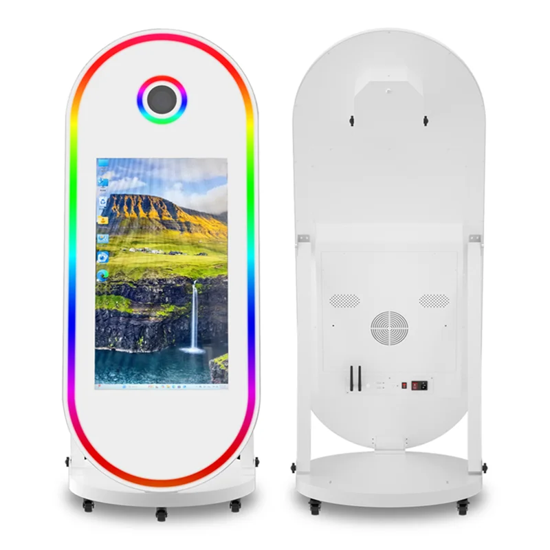 Magic Mirror Photo Booth Instant Print 32 Inch Touch Screen Magic Mirror Photo Booth Selfie LED Light Photo Booth Event for Wedd Add83ad8d67ca48f8b8319ac4e2919f92j
