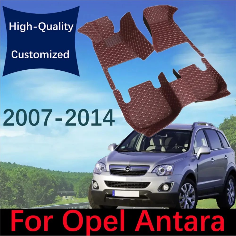 

Custom Leather Car Floor Mats For Opel Antara 2008 2009 2010 2011 2012 2013 2014 Automobile Carpet Rugs Foot Pads Accessories